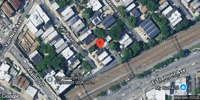 Aerial map of 1608 VAN BUREN STREET, Bronx