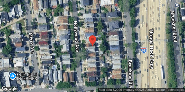 Aerial map of 1368 HOLLYWOOD AVENUE, Bronx