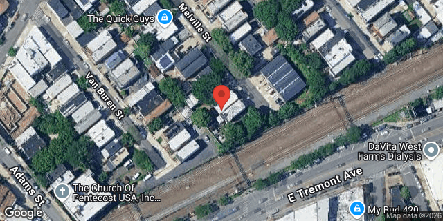 Aerial map of 1611 MELVILLE STREET, Bronx