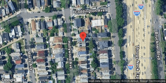 Aerial map of 1378 HOLLYWOOD AVENUE, Bronx