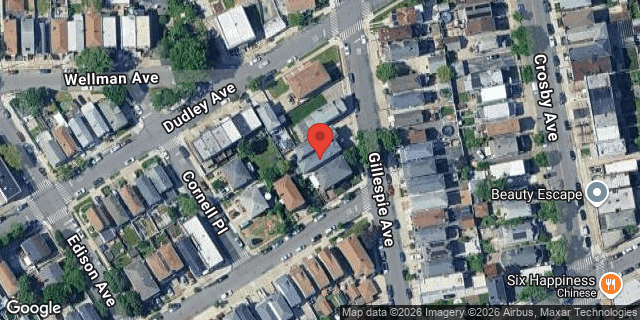 Aerial map of 1433 GILLESPIE AVENUE, Bronx