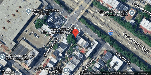 Aerial map of 844 EAST 176 STREET, Bronx