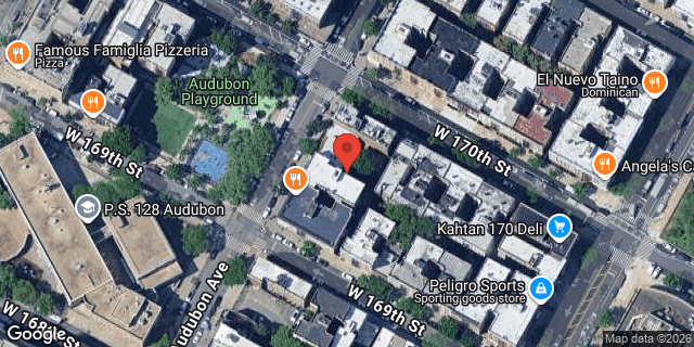 Aerial map of 89 AUDUBON AVENUE, Manhattan