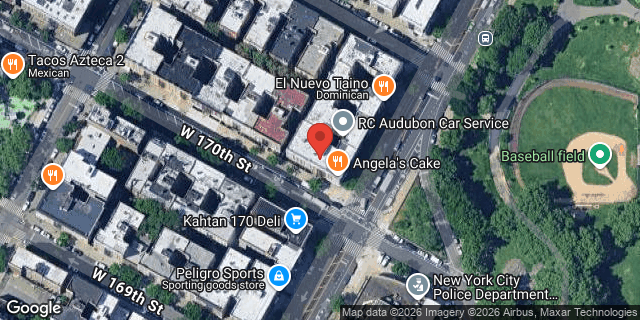 Aerial map of 2220 AMSTERDAM AVENUE, Manhattan