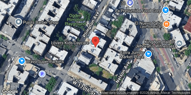 Aerial map of 1360 PLIMPTON AVENUE, Bronx