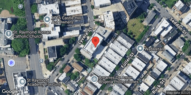 Aerial map of 2422-2426 LYVERE STREET, Bronx