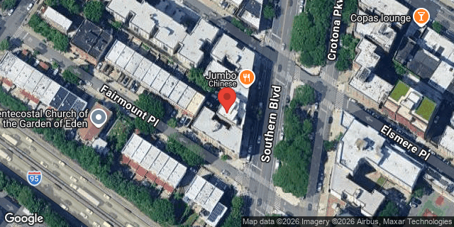 Aerial map of 1907 SOUTHERN BOULEVARD, Bronx