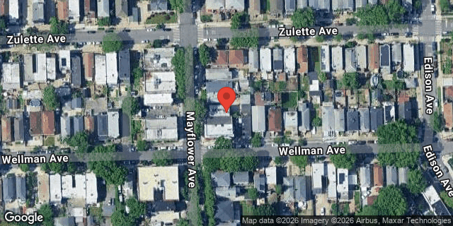 Aerial map of 1528 MAYFLOWER AVENUE, Bronx