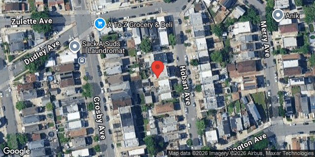 Aerial map of 1427 HOBART AVENUE, Bronx