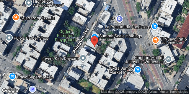 Aerial map of 1366 PLIMPTON AVENUE, Bronx