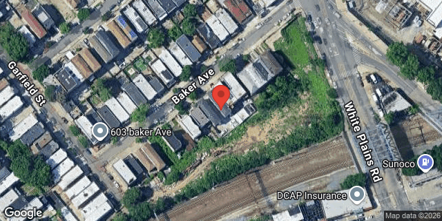 Aerial map of 624 BAKER AVENUE, Bronx