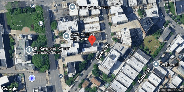 Aerial map of 2425 LYVERE STREET, Bronx