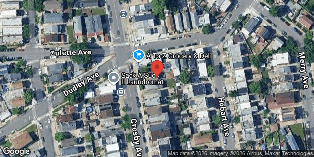 Aerial map of 1444 CROSBY AVENUE, Bronx