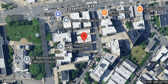 Aerial map of 2431 LYVERE STREET, Bronx