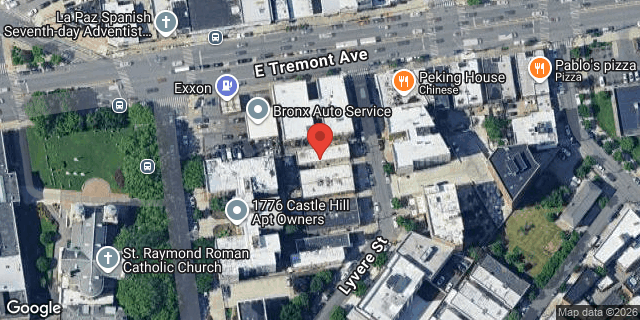 Aerial map of 2435 LYVERE STREET, Bronx
