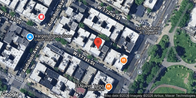 Aerial map of 507 WEST 171 STREET, Manhattan