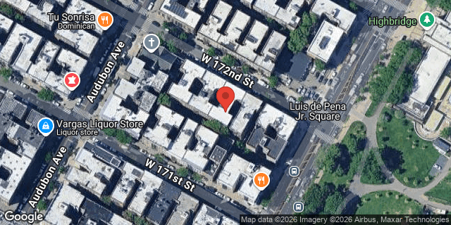 Aerial map of 506 WEST 172 STREET, Manhattan