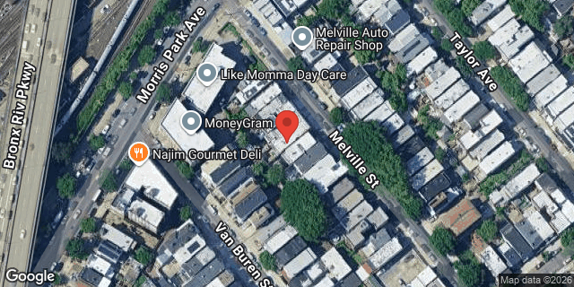 Aerial map of 1741 MELVILLE STREET, Bronx