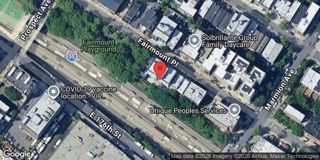 Aerial map of FAIRMOUNT PLACE, Bronx