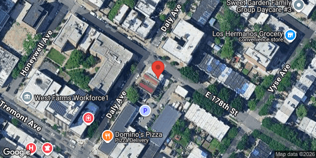 Aerial map of 1984 DALY AVENUE, Bronx