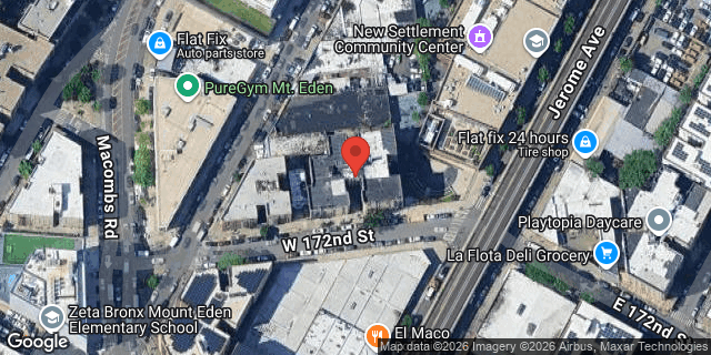 Aerial map of 11 WEST 172 STREET, Bronx