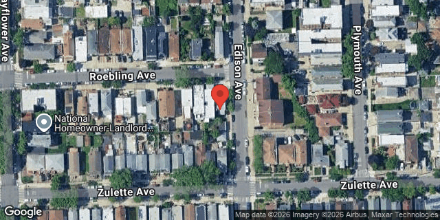 Aerial map of 2894 ROEBLING AVENUE, Bronx