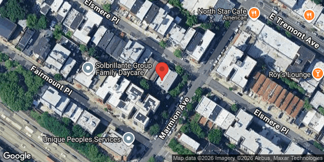 Aerial map of 820 ELSMERE PLACE, Bronx