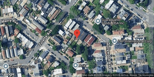 Aerial map of 1533 HOLLYWOOD AVENUE, Bronx