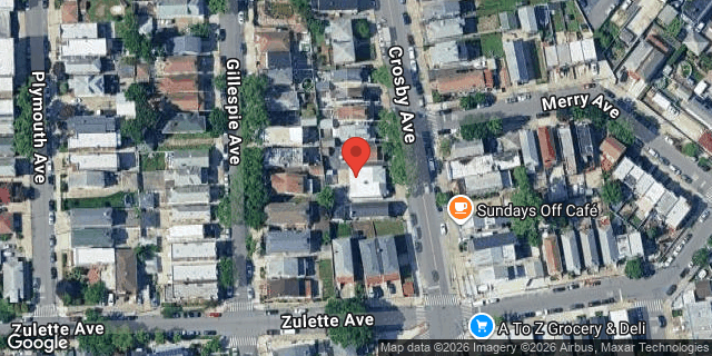 Aerial map of 1517 CROSBY AVENUE, Bronx