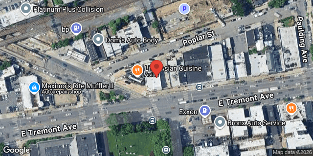 Aerial map of 2403 EAST TREMONT AVENUE, Bronx