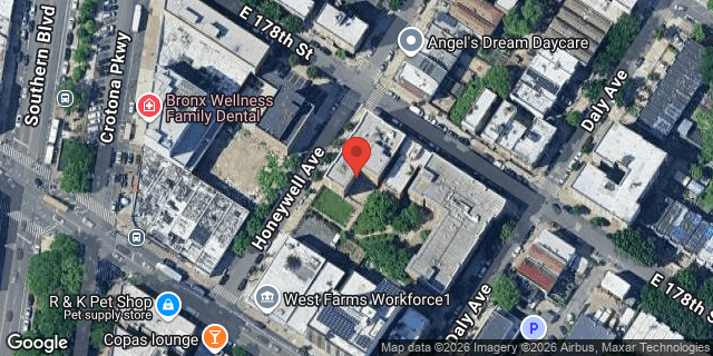Aerial map of 906 EAST 178 STREET, Bronx