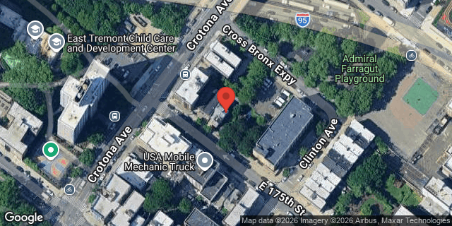 Aerial map of 709 EAST 175 STREET, Bronx