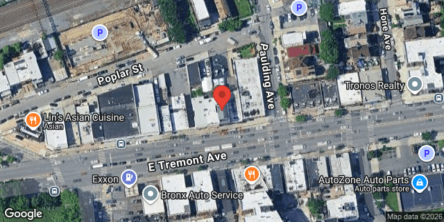 Aerial map of 2429 EAST TREMONT AVENUE, Bronx