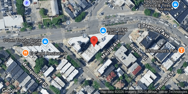 Aerial map of 2557 MACLAY AVENUE, Bronx