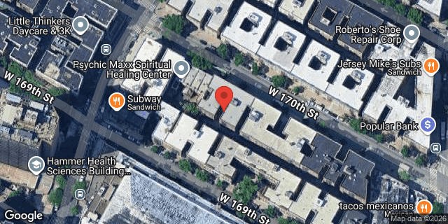 Aerial map of 640 WEST 170 STREET, Manhattan
