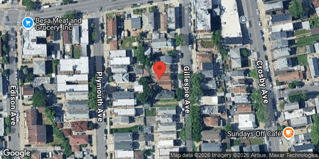 Aerial map of 1529 GILLESPIE AVENUE, Bronx