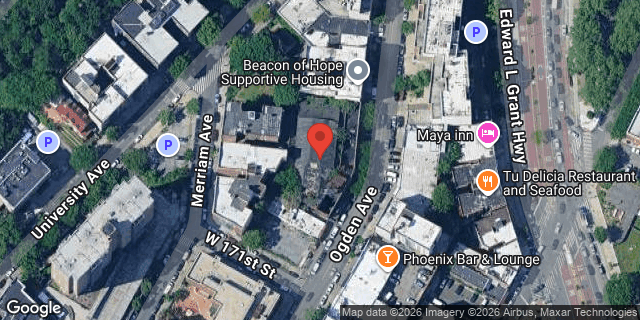 Aerial map of 1415 OGDEN AVENUE, Bronx