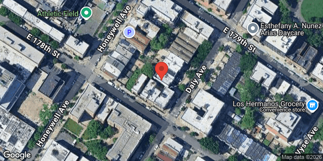 Aerial map of 2001 DALY AVENUE, Bronx