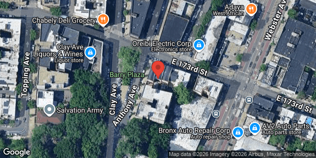 Aerial map of 364 EAST 173 STREET, Bronx