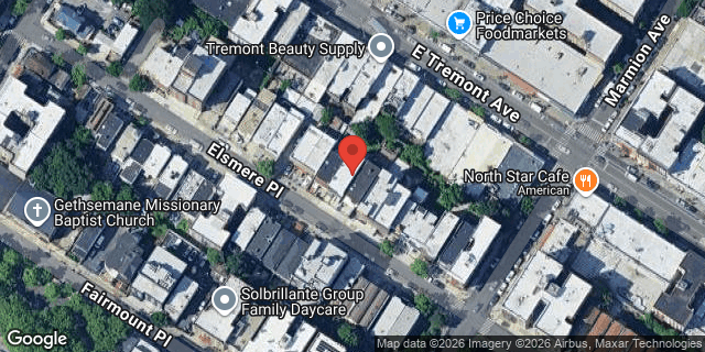 Aerial map of 807 ELSMERE PLACE, Bronx