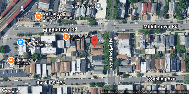 Aerial map of 1593 MAYFLOWER AVENUE, Bronx