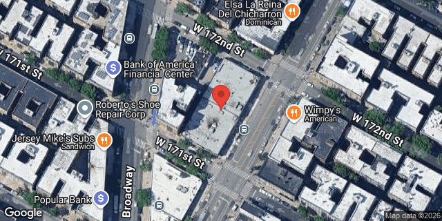 Aerial map of 1221 ST NICHOLAS AVENUE, Manhattan