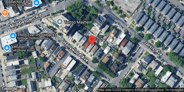 Aerial map of 1568 HOLLYWOOD AVENUE, Bronx