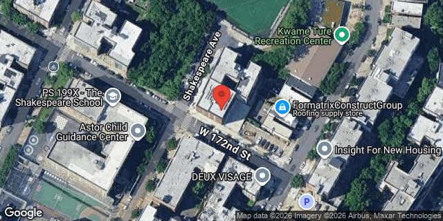 Aerial map of 1472 SHAKESPEARE AVENUE, Bronx
