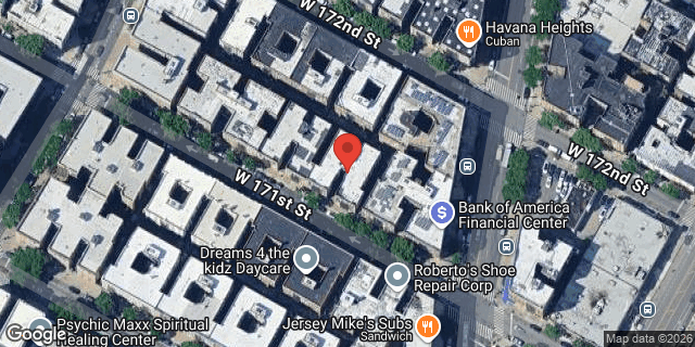 Aerial map of 633 WEST 171 STREET, Manhattan