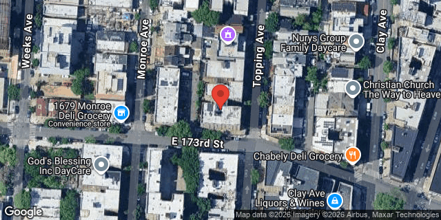 Aerial map of 1685 TOPPING AVENUE, Bronx