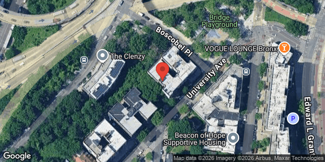 Aerial map of 1435 UNIVERSITY AVENUE, Bronx