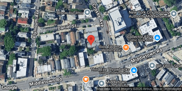 Aerial map of 1607 CROSBY AVENUE, Bronx