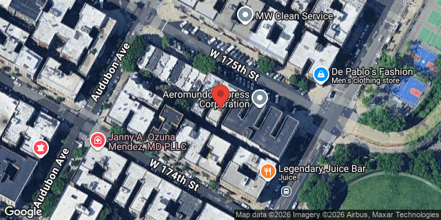 Aerial map of 516 WEST 175 STREET, Manhattan