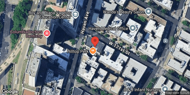 Aerial map of 718 WEST 171 STREET, Manhattan